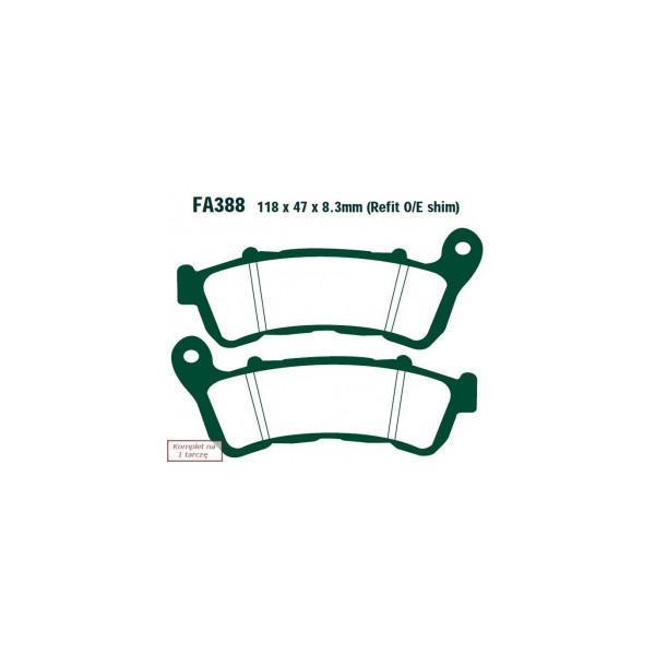 EBC KLOCKI HAM. MOTO.  HONDA VT 1300 CXAA (FURY/CHOPPER) (ABS) (10-11)/  CBR 600 (ABS) (11-13)