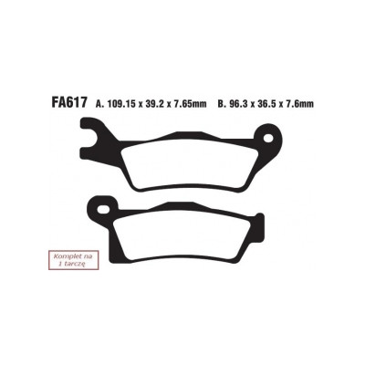 EBC KLOCKI HAM. MOTO. CAN AM (ATV) OUTLANDER 1000 4 X 4 (DPS/XT/XT-P/LTD/STD)