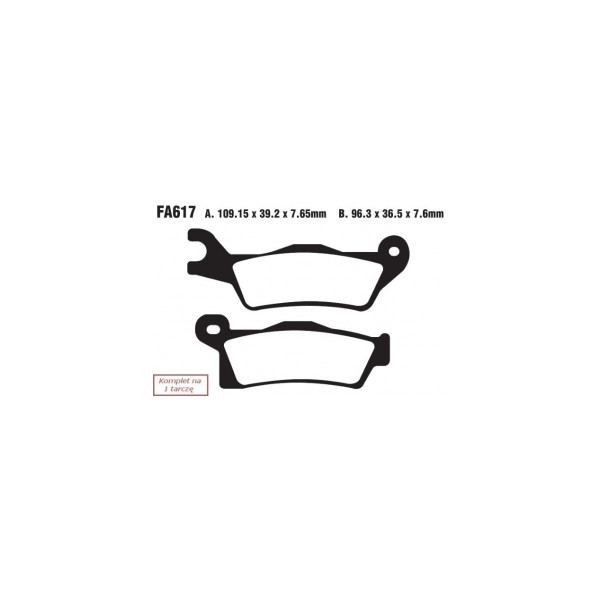 EBC KLOCKI HAM. MOTO. CAN AM (ATV) OUTLANDER 1000 4 X 4 (DPS/XT/XT-P/LTD/STD)