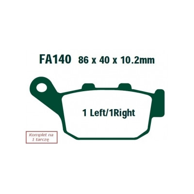 EBC KLOCKI HAMULCOWE MOTO HONDA FES 125 37716 PANTHEON (03-06)