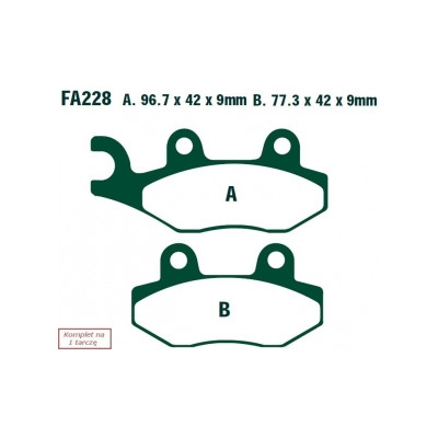 EBC KLOCKI HAMULCOWE MOTO YAMAHA YBR 125 ED (06-08)