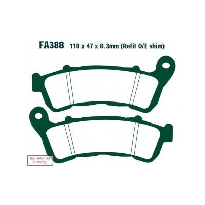 EBC KLOCKI HAM. MOTO.  HONDA CBR 600 (ABS) (11-13)/  CBF 600 (ABS) (08-12)/  CBF 1000 (ABS) (10-13)