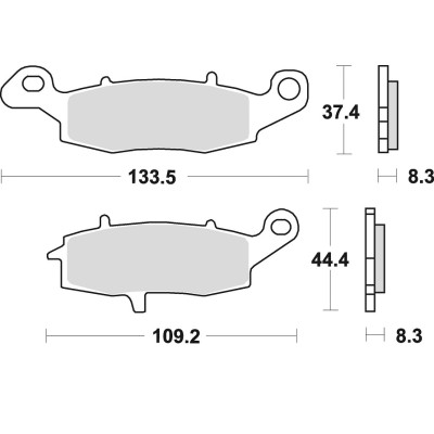 BRAKING HAMULCE MOTO KLOCKI HAMULCOWE MOTO. METALICZNE PRZÓD