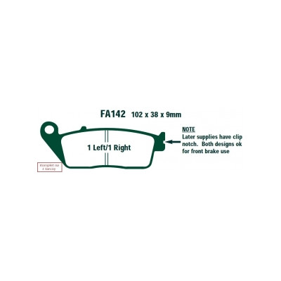 EBC KLOCKI HAM. MOTO.  SUZUKI RF 400 (93-97)/  GW 250 INAZUMA (13-14)/  GSF 600  (96-99)