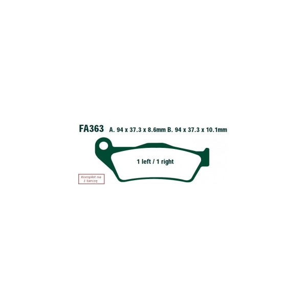 EBC KLOCKI HAM. MOTO.  BMW R1200 GS ADVENTURE (05-11/07)/  R1150 GS-ADVENTURE (07/01-06)