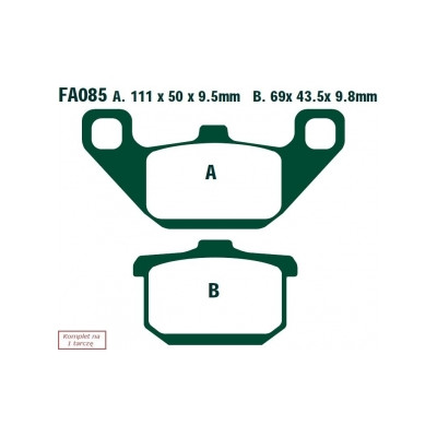 EBC KLOCKI HAM. MOTO. KAWASAKI EL 250 D1-D5 (90-94)