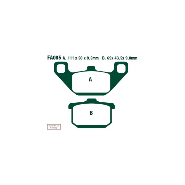 EBC KLOCKI HAM. MOTO. KAWASAKI EL 250 D1-D5 (90-94)