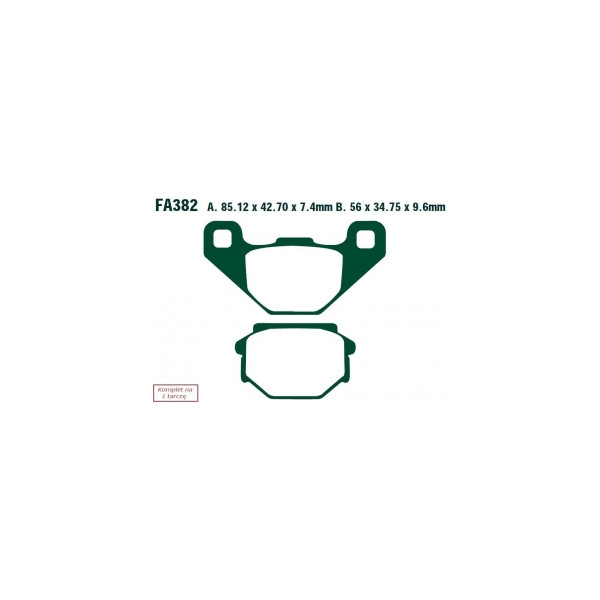 EBC KLOCKI HAM. MOTO.  APRILIA PEGASO 125 KAT (94-95) GILERA EAGLET 50 (96)