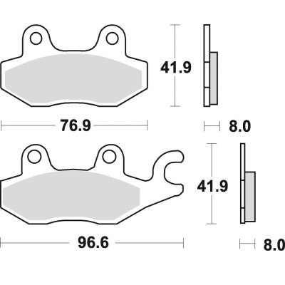 BRAKING HAMULCE MOTO KLOCKI HAMULCOWE MOTO. PÓŁ-METALICZNE