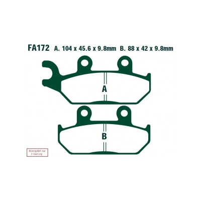 EBC KLOCKI HAMULCOWE MOTO YAMAHA XT 600 E (92-03)