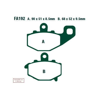 EBC KLOCKI HAMULCOWE MOTO. KAWASAKI Z 750 S (05-07)/ Z 1000 SX (ABS) (11-13)/ Z 1000 (03-06)/ GPZ 1100 F1 (ABS) (96-98)