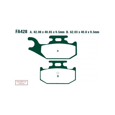 EBC KLOCKI HAMULCOWE MOTO YAMAHA YFM 700 RV/RW/RAA/R (06-12)