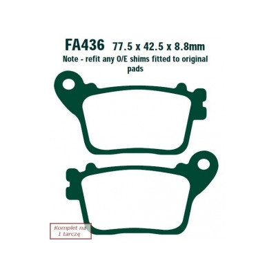 EBC KLOCKI HAM. MOTO.  HONDA CBR 600 (ABS) (09-14)/  CBR 1000 RR-SPE FIREBLADE (14)