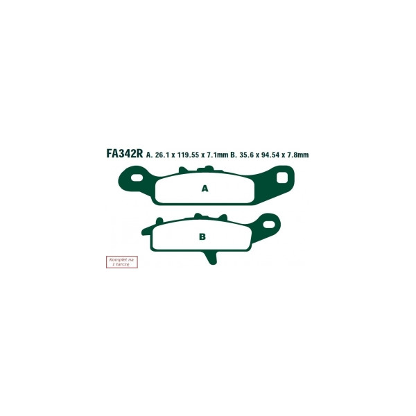 EBC KLOCKI HAMULCOWE MOTO KAWASAKI KFX 450 R QUAD (08-12)