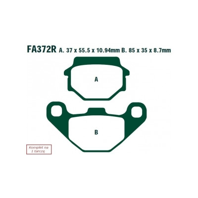 EBC KLOCKI HAMULCOWE MOTO SUZUKI LT-A 500 VINSON 4WD AUTO (03-07)