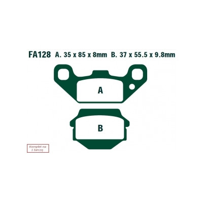EBC KLOCKI HAMULCOWE MOTO KAWASAKI KEF 300 B1/B2/B3 LAKOTA SPORT (01-03)