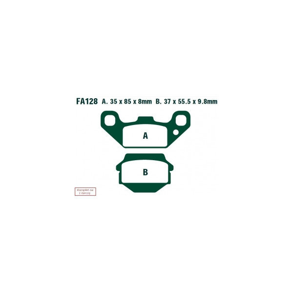 EBC KLOCKI HAMULCOWE MOTO KAWASAKI KEF 300 B1/B2/B3 LAKOTA SPORT (01-03)
