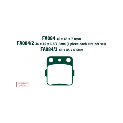 EBC KLOCKI HAMULCOWE MOTO HONDA TRX 400 X9 (09)/ CRE 80 (98-)
