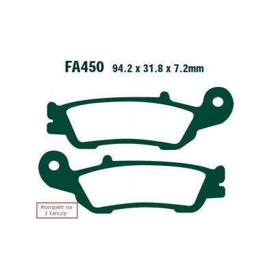 EBC KLOCKI HAM. MOTO.  YAMAHA YZ 250 (4T) (07-15)