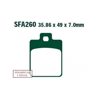 EBC KLOCKI HAMULCOWE MOTO. VESPA S 125 (4T/3V) (07-13)/ LX 50 (2T) (05-13)/ ET4 125/150 (99-05)