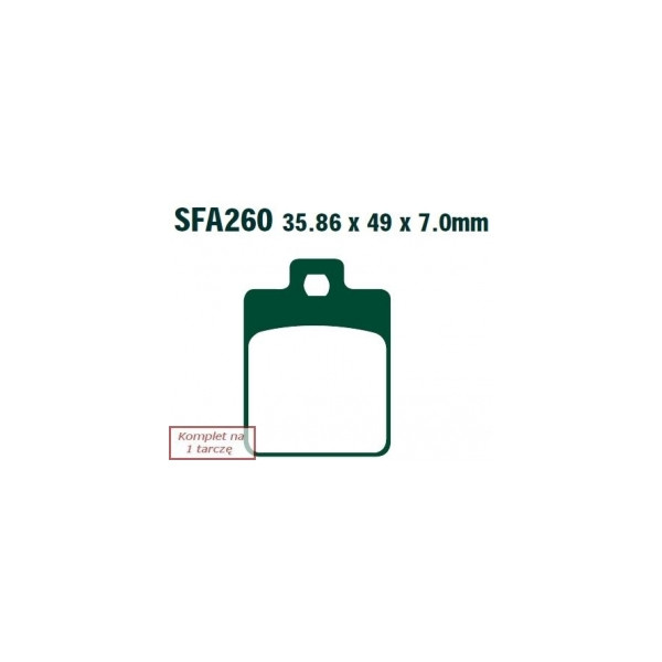 EBC KLOCKI HAMULCOWE MOTO. VESPA S 125 (4T/3V) (07-13)/ LX 50 (2T) (05-13)/ ET4 125/150 (99-05)