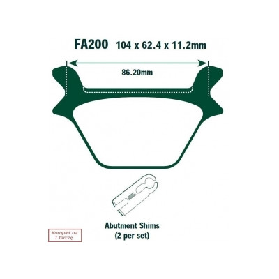EBC KLOCKI HAM. MOTO. HARLEY DAVIDSON® FXD, FXDL, FXDWG, FXR, FXRS, FXRT, FXRD, FXLR (LATE 87-99)