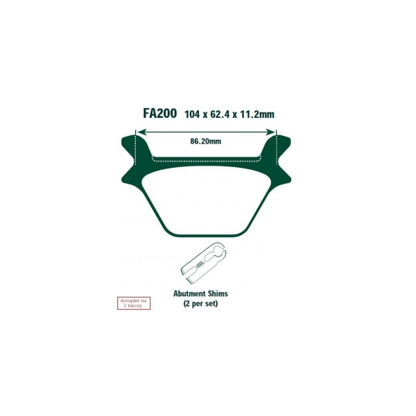 EBC KLOCKI HAM. MOTO. HARLEY DAVIDSON® FXD, FXDL, FXDWG, FXR, FXRS, FXRT, FXRD, FXLR (LATE 87-99)