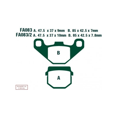 EBC KLOCKI HAMULCOWE MOTO KAWASAKI AR 50 A1/C2-C10 (81-97)