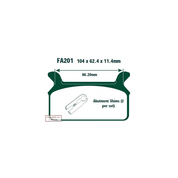 EBC KLOCKI HAM. MOTO. HARLEY DAVIDSON® FLHR, FLHRCI (ROAD KING®, ROAD KING CLASSIC®) (94-99)