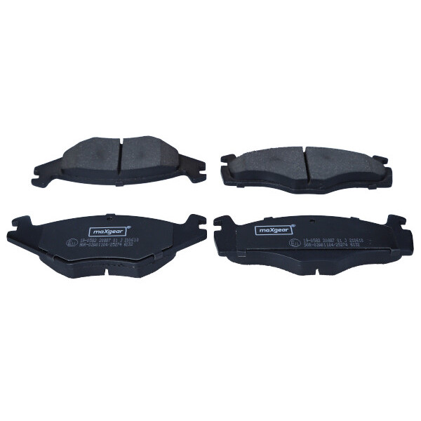 MAXGEAR KLOCKI HAMULCOWE VW PRZÓD GOLF/JETTA NIESYMETRYCZNE GR. 15MM