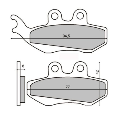 RMS KLOCKI HAMULCOWE MOTO PIAGGIO HEXAGON LX-SKIPPER ST 4T 125CC 1998-