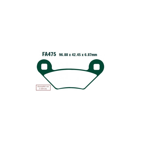 EBC KLOCKI HAMULCOWE MOTO POLARIS (ATV) 400 HAWKEYE H.O. (2X4) (13-14)