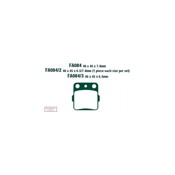 EBC KLOCKI HAMULCOWE MOTO ARCTIC CAT (ATV) 400 DVX SPORT (04-08)