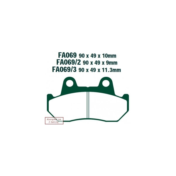 EBC KLOCKI HAM. MOTO.  HONDA XL 600 TRANS ALP (87-90)/  XL 600 (85-87)/  VF 750 C SHADOW (83)