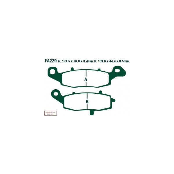 EBC KLOCKI HAMULCOWE MOTO SUZUKI VL 1500 (C 1500 INTRUDER) (05-09)/ SV 650 ( ABS) (07-13) DL 650 V-STROM ABS (07-11)/