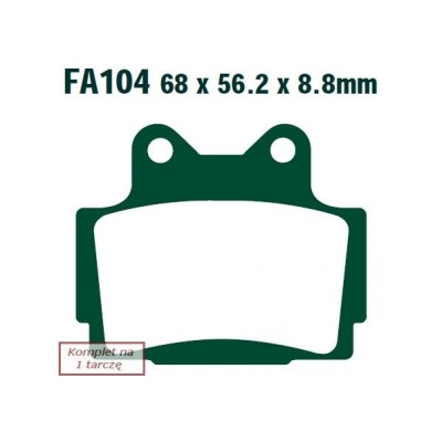 EBC KLOCKI HAMULCOWE MOTO YAMAHA XJ 600 S DIVERSION (92-97)/ TZR 250 (87)/ FZS 600 FAZER (98-03)/ FZ 600 (87-88)