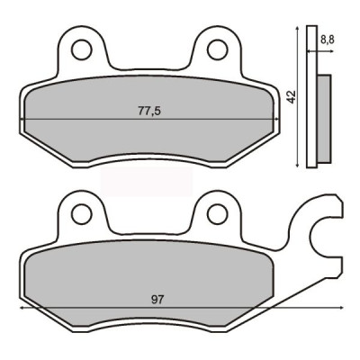 RMS KLOCKI HAMULCOWE MOTO KYMCO DINK 125-150CC