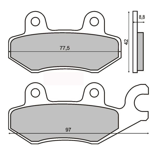 RMS KLOCKI HAMULCOWE MOTO KYMCO DINK 125-150CC