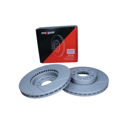 MAXGEAR TARCZA HAM. VW P. GOLF 5/A3/OCTAVIA/CADDY/TOURAN 288X25 NAWIERCANA I NACINANA, Z POWŁOKĄ ANTYKOROZYJNĄ