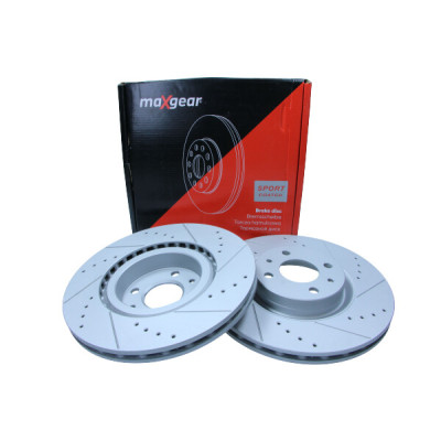 MAXGEAR TARCZA HAM. FIAT P. STILO/DOBLO 05-/BRAVO 06-/MAREA/LYBRA 284MM NAWIERCANA I NACINANA, Z POWŁOKĄ ANTYKOROZYJNĄ