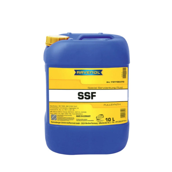 RAVENOL OLEJ RAVENOL SSF 10L CHF / VW TL 521 46 / MB 343.0 345.0 / HYDRAULICZNY DO WSPOMAGANIA ZIELONY