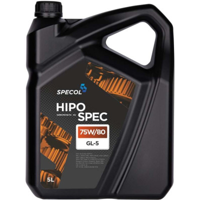 SPECOL OLEJ 75W80 5L GL4/GL5 HIPOSPEC PÓŁSYNTETEYCZNY/PRZEKŁADNIOWY