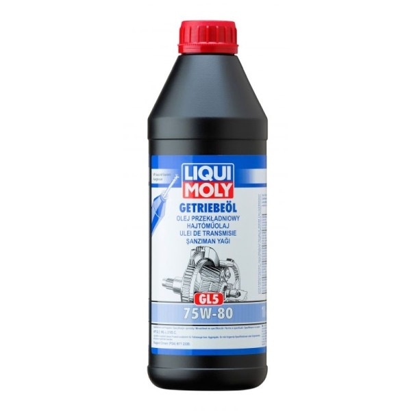 LIQUI MOLY OLEJ 75W80 1L GETRIEBEÖL GL5 PSA / B71 2330 / MIL-L 2105 C / PÓŁSYNTETYCZNY / PRZEKŁADNIOWY