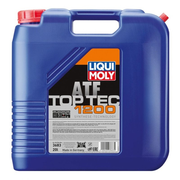 LIQUI MOLY OLEJ ATF TOP TEC 1200 20L / DEX III H / HONDA Z1 / SP-III / T-IV / BMW LT 71141 / VOLVO 97341 / G 055 025