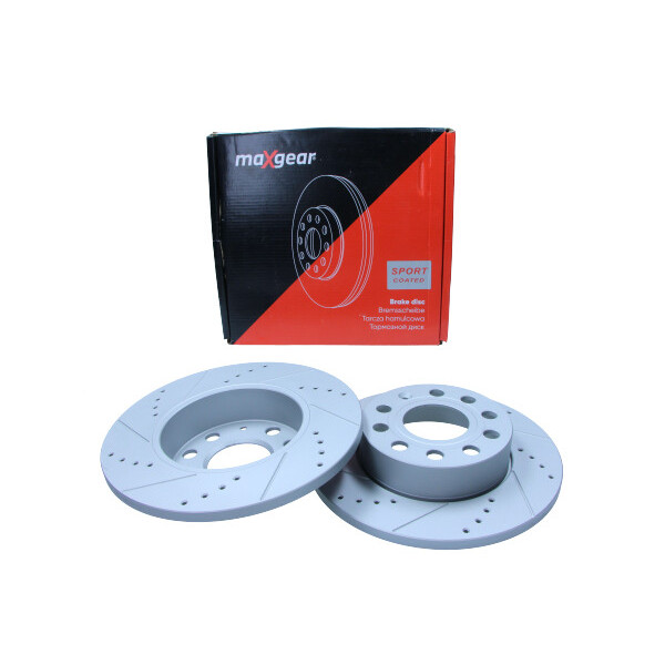 MAXGEAR TARCZA HAM. VW T. GOLF5/A3/TOURAN/OCTAVIA/CADDY NAWIERCANA I NACINANA, Z POWŁOKĄ ANTYKOROZYJNĄ