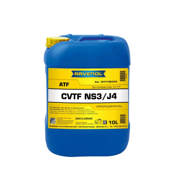 RAVENOL OLEJ CVTF NS3/J4 FLUID 10L / QASHQAI J11 '13- / LANCER '12- / KOLEOS '14- / PEUGEOT 4008 '14-