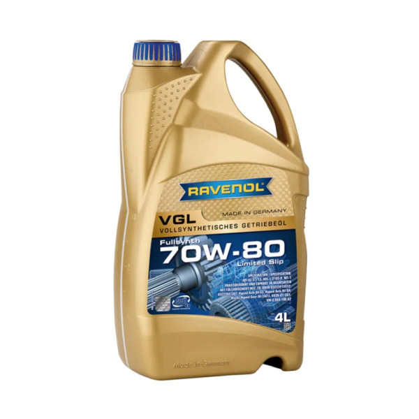RAVENOL OLEJ 70W80 4L VGL LS/ GL5+/ MIL-L-2105 D/ SYNT.