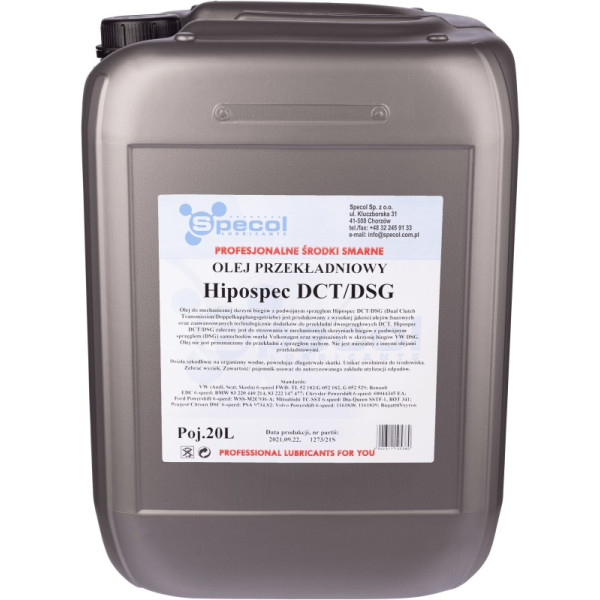SPECOL OLEJ DCT/DSG 20L HIPOSPEC