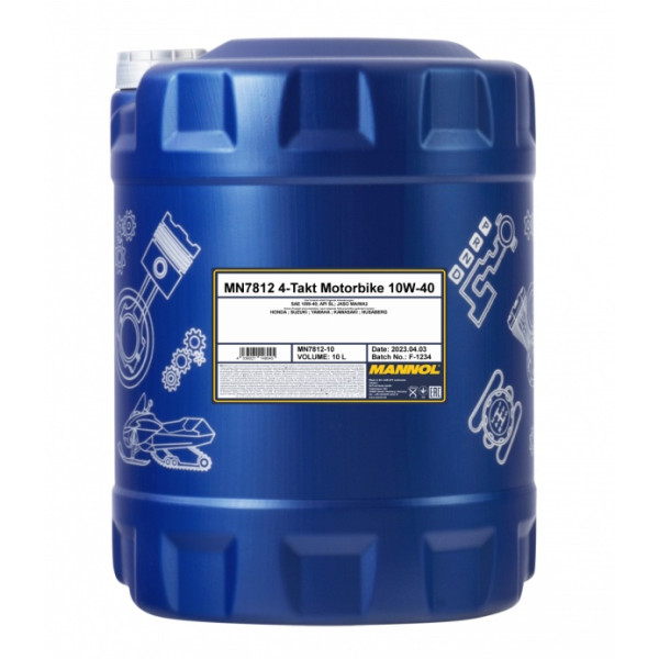 MANNOL OLEJ 10W40 10L MOTORBIKE 4T ESTER TECHNOLOGY SL/ JASO MA/MA2