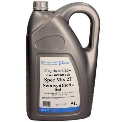SPECOL OLEJ SPEC MIX 5L 2T SEMISYNTHETIC (CZERWONY)